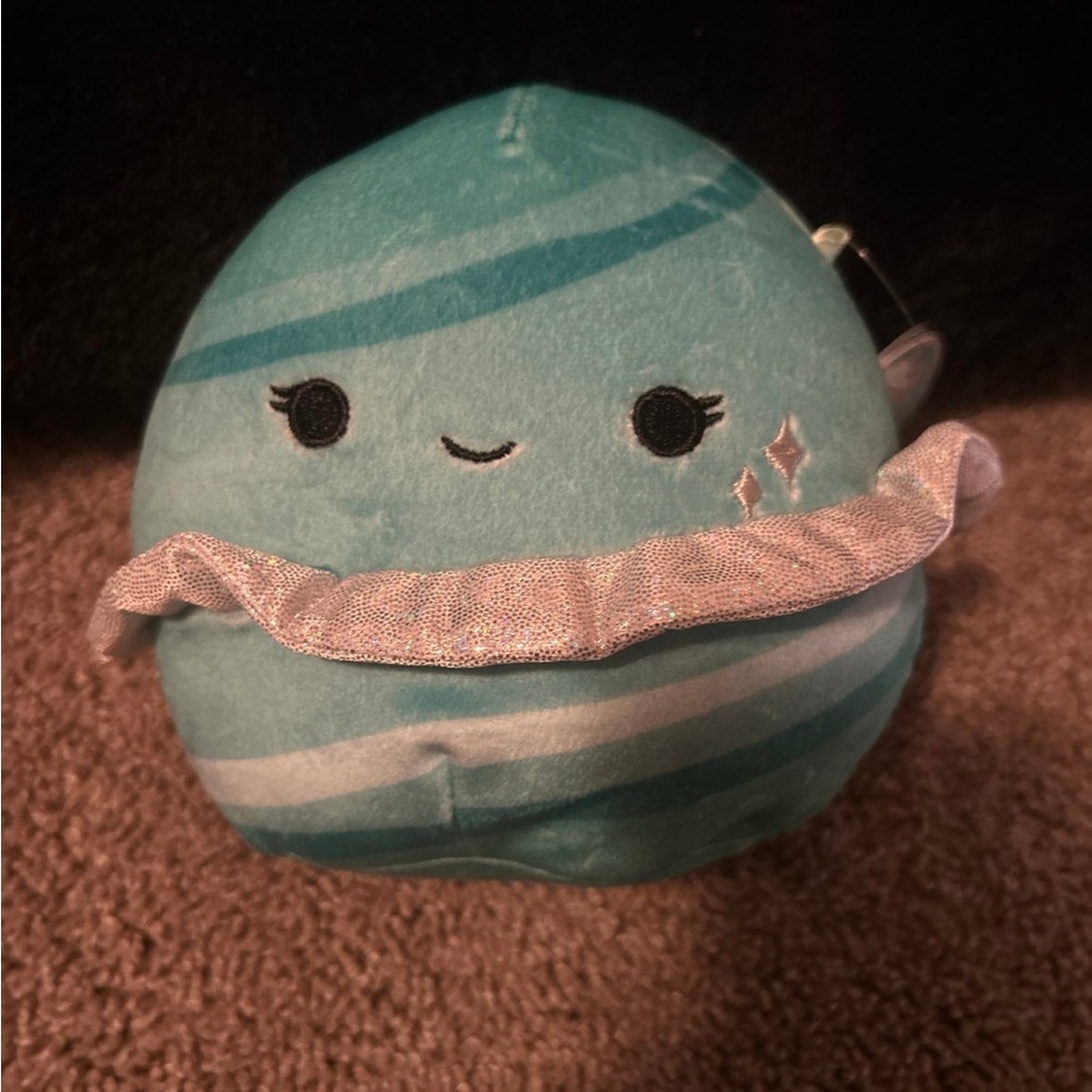 Hugo planet squishmallow 5” Plush Toy with Silver Accents